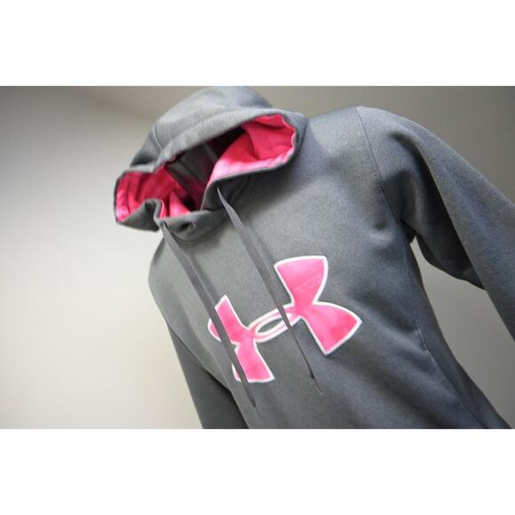 Under Armour Hoodie Fleece Storm Semi-Fitted Pull Over Sweater Womens Sz Medium - Picture 1 of 11